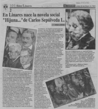 En Linares nace la novela social "Hijuna --" de Carlos Sepúlveda L.  [artículo] Emma Jauch.
