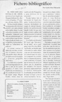 Fichero bibliográfico  [artículo] Carlos René Ibacache.