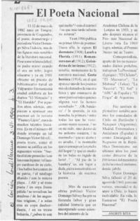 El poeta nacional  [artículo] Andrés Mya.