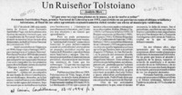 Un ruiseñor tolstoiano  [artículo] Andrés Mya.