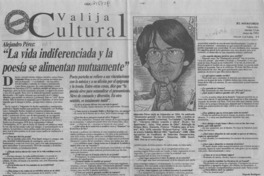 "La vida indiferenciada y la poesía se alimentan mutuamente"  [artículo] Eugenio Rodríguez.