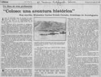 "Coloso, una aventura histórica"