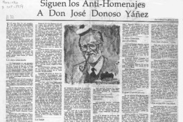 Siguen los anti-homenajes a don José Donoso Yáñez