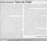 Una buena "idea de Chile"  [artículo] Sergio Ramón Fuentealba.