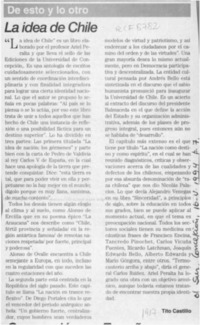 La idea de Chile  [artículo] Tito Castillo.