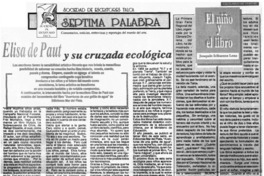 Elisa de Paut y su cruzada ecológica