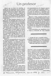 Un profesor  [artículo] Lautaro Robles.