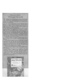 Nuevo libro de Jorge Edwards  [artículo].