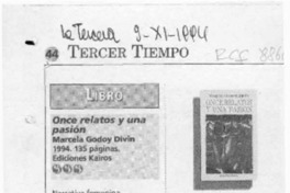 Once relatos y una pasión  [artículo] Andrés Gómez.