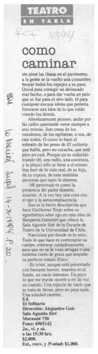 Cómo caminar  [artículo].