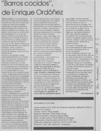 "Barros cocidos", de Enrique Ordóñez