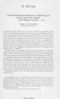 Transferencias expresivas y simbólicas en "El trino del diablo", de Enrique Valdés