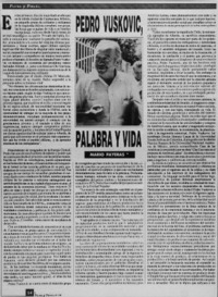 Pedro Vuskovic, palabra y vida