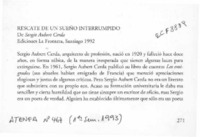 Rescate de un sueño interrumpido  [artículo] Luis Merino Reyes.
