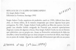 Rescate de un sueño interrumpido  [artículo] Luis Merino Reyes.