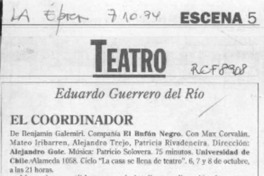 Teatro  [artículo] Eduardo Guerrero del Río.