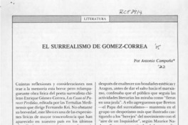 El surrealismo de Gómez-Correa  [artículo] Antonio Campaña.