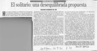 El solitario, una desequilibrada propuesta  [artículo] Eduardo Guerrero del Río.