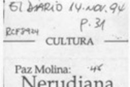 Nerudiana, guía y poetisa  [artículo].