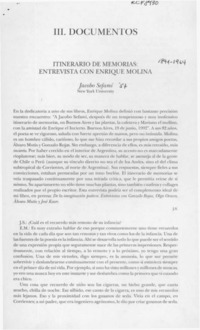 Itinerario de memorias (entrevista)