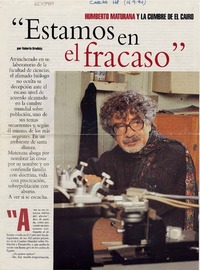 "Estamos en el fracaso"  [artículo] Roberto Brodsky.