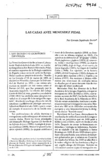 Las Casas ante Menéndez Pidal  [artículo] Germán Sepúlveda Durán.