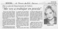 "Me voy a trabajar en poesía"  [artículo].