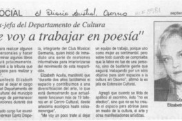 "Me voy a trabajar en poesía"  [artículo].