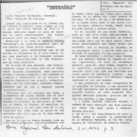 "Entrañas"  [artículo] Lucía Menares Maldonado.