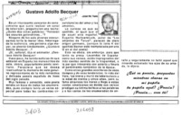 Gustavo Adolfo Bécquer  [artículo] José Ilic Toro.