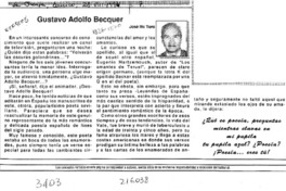 Gustavo Adolfo Bécquer  [artículo] José Ilic Toro.