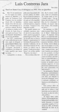 Luis Contreras Jara  [artículo] C. R. I.