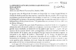 La representación de los personajes femeninos en "El Quijote"