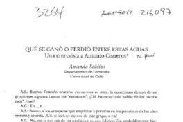 Qué se ganó o perdió entre estas aguas (entrevista)