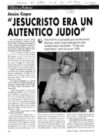 "Jesucristo era un auténtico judío"  [artículo] Claudio Betsabel.