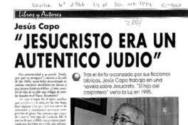 "Jesucristo era un auténtico judío"  [artículo] Claudio Betsabel.