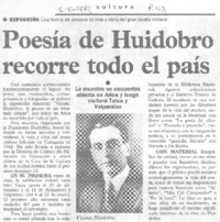 Poesía de Huidobro recorre todo el país