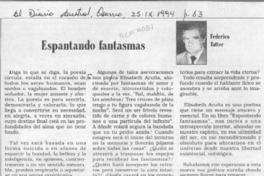 Espantando fantasmas  [artículo] Federico Tatter.