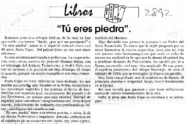 "Tú eres piedra"  [artículo].