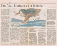 Sara Vial, escritora de la espuma