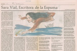 Sara Vial, escritora de la espuma