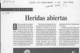 Heridas abiertas  [artículo].
