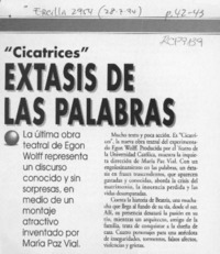 Extasis de las palabras  [artículo] Italo Passalacqua C.