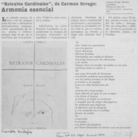 "Retratos cardinales", de Carmen Orrego, Armonía esencial