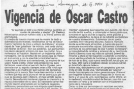Vigencia de Oscar Castro  [artículo] Mario Noceti Zerega.