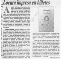 Locura impresa en billetes  [artículo] Marcelo Novoa.