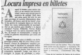 Locura impresa en billetes  [artículo] Marcelo Novoa.