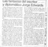 Las Fantasías del escritor y diplomático Jorge Edwards
