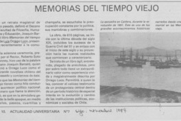 "Memorias del tiempo viejo"
