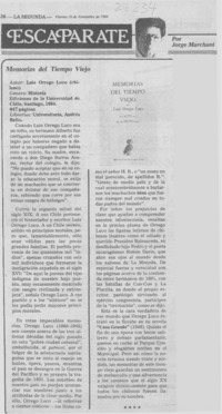 Memorias del tiempo viejo